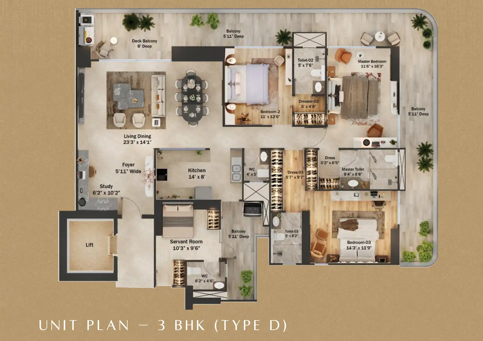 floor-plan-Trevoc Royal Residences - Residential property in Gurgaon